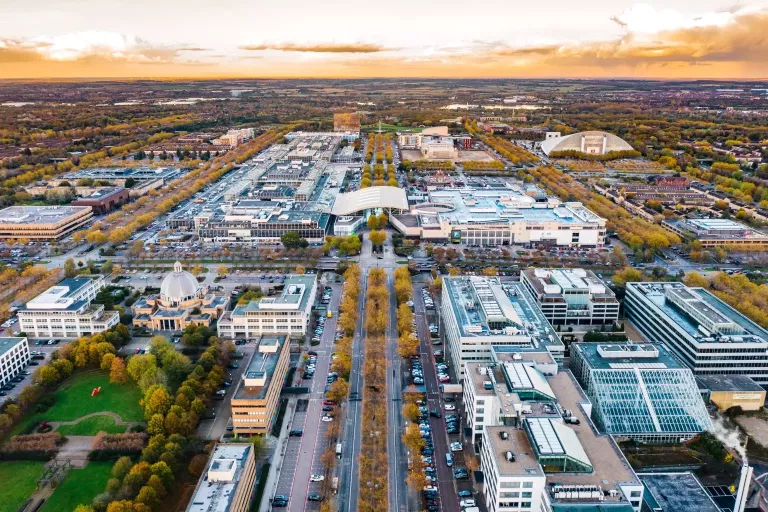 Milton Keynes City Ariel View 